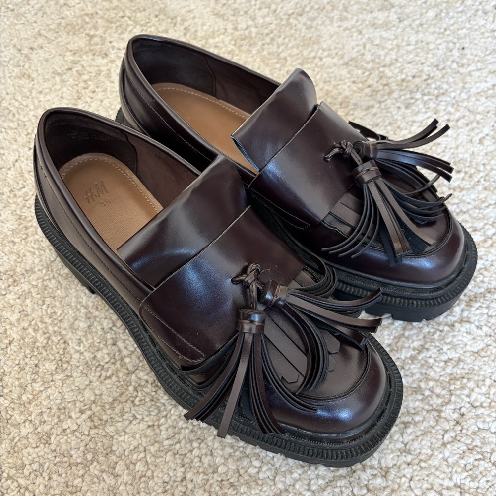 H&M Burgundy Loafers with Tassels